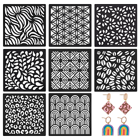 1 Bag Square Acrylic Clay Templates, Clay Tools