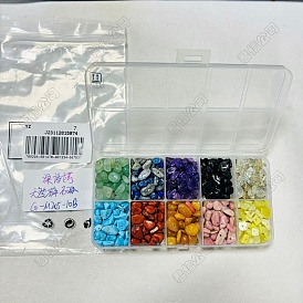 150g 10 styles de perles de pierres précieuses mixtes, puce