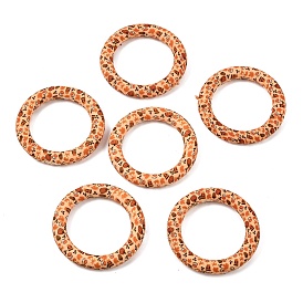 Anneaux de liaison en silicone imprimé écologique de qualité alimentaire, couleur automne, anneau rond en forme de citrouille et de feuille d'érable