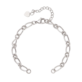 5мм 304 изготовление браслетов из нержавеющей стали с цепочками Фигаро, не тускнеет