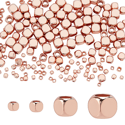 200 шт. 4 стили латунные бусины-проставки, кубические