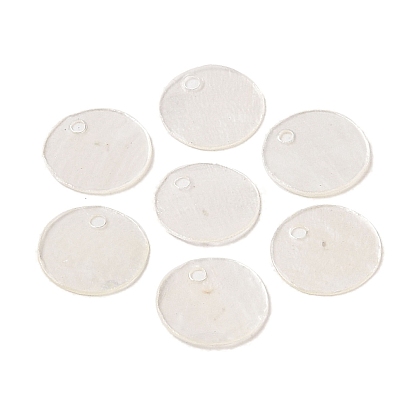Natural Capiz Shell Pendant, Flat Round