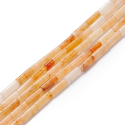Jaune naturel aventurine perles brins, colonne