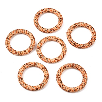 Anneaux de liaison en silicone imprimé écologique de qualité alimentaire, couleur automne, anneau rond en forme de citrouille et de feuille d'érable
