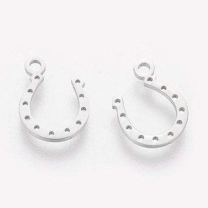 201 Stainless Steel Charms, Horse Shoe