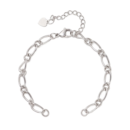 5мм 304 изготовление браслетов из нержавеющей стали с цепочками Фигаро, не тускнеет