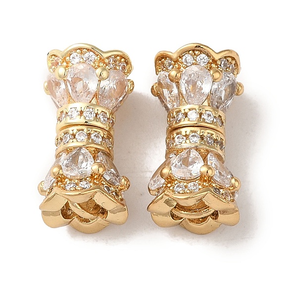 Стойка покрытие латунь проложить прозрачные бусины кубического циркония, долговечный, без кадмия и без свинца, колонка