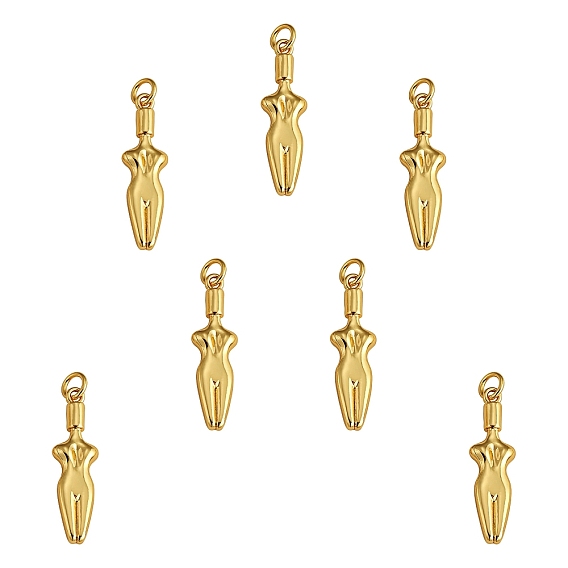 10Stück Messinganhänger, mit Ringe springen, langlebig überzogen, Körper