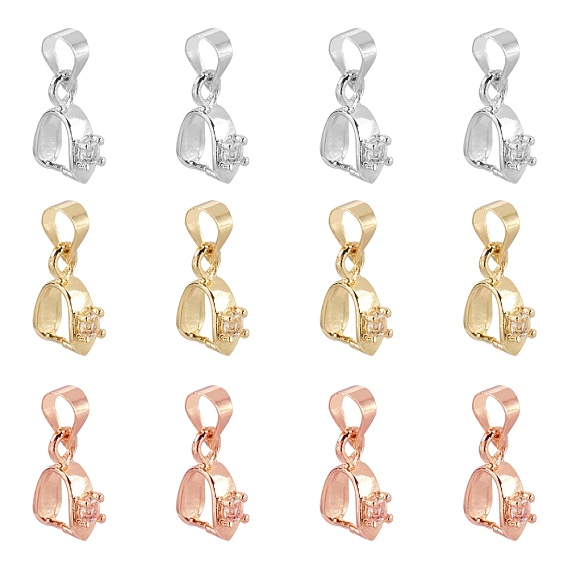 Rack Plating Brass Ice Pick and Pinch Bails, Long-Lasting Plated