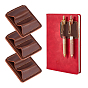PU Leather Double Pen Pencil Holder Clip, Ballpoint Pen Pouch, with Metal Clip