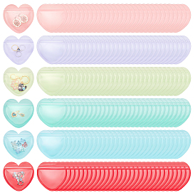 ПВХ подарочные пакеты с застежкой-молнией в форме инь-ян, сердце/яблоко, разноцветные