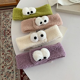 Cute Sheep Hairband with Cream-colored Wool and Facial Mask for Girls