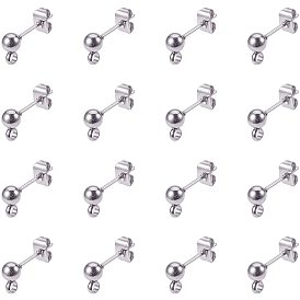 DIY серьги решений, с 304 ушными шпильками из нержавеющей стали и 304 ушными гайками из нержавеющей стали