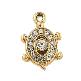 Alloy Rhinestone Pendants, UV Plated, Tortoise