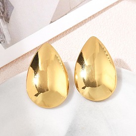 304 Stainless Steel Stud Earrings, Teardrop