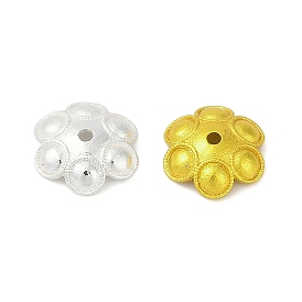 Шапочки и конусы для бусин, латунные, долговечный, стойки покрытие, 6-лепестков цветка