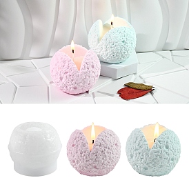 DIY Candle Cups Silicone Molds, Creative Aromatherapy Candle Cement Cup Supply DIY Concrete Candle Cups Resin Moulds, Round