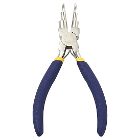 6-in-1 Bail Making Pliers, Carbon Steel 6-Step Multi-Size Wire Looping Forming Pliers, Ferronickel