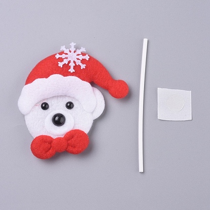 Decoración de adorno de pastel de cupcake de navidad con forma de oso, para suministros de decoración navideña de fiesta