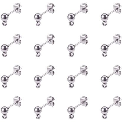 DIY серьги решений, с 304 ушными шпильками из нержавеющей стали и 304 ушными гайками из нержавеющей стали