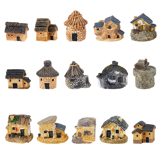 15шт. 15 стили, имитация камня из смолы, декоративные элементы для дома, моховые микроландшафтные садовые украшения