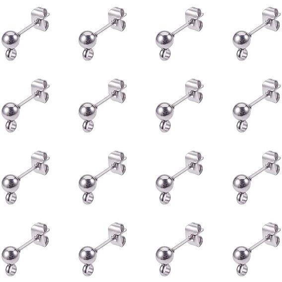 DIY серьги решений, с 304 ушными шпильками из нержавеющей стали и 304 ушными гайками из нержавеющей стали