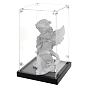Vitrines en acrylique pour figurines avec socle noir, pour les chiffres, rectangle