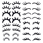 96Pcs 8 Styles Felt Craft Doll Eyelash, for DIY Doll Toys Puppet Plush Animal Making