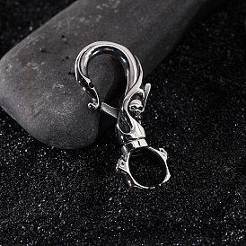 Stainless Steel Lobster Claw Clasps, Skull