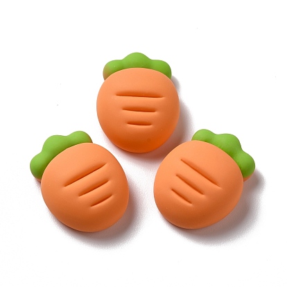 Opaque Resin Cabochons, Carrot