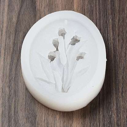 DIY Flower Pendant Silicone Molds, Resin Casting Molds, for UV Resin, Epoxy Resin Craft Making, Tulip/Rose/May Lily of the Valley