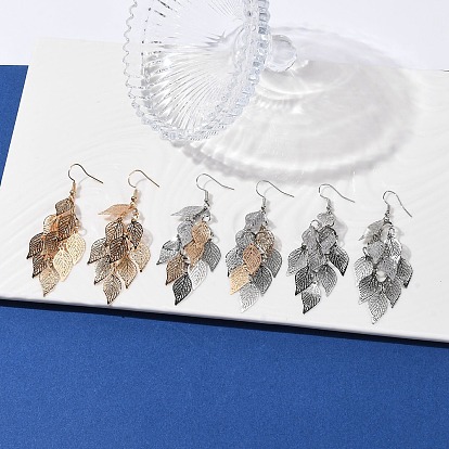 430 болтаться серьги из нержавеющей стали лист, с железными крюками серьги