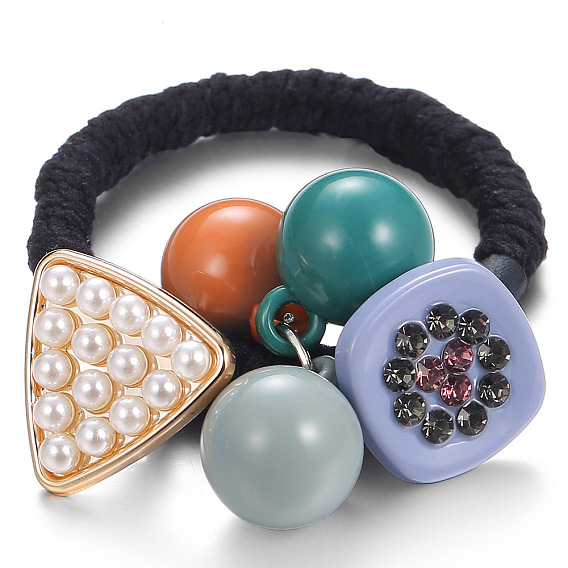 Резинка для волос с жемчужными бусинами для девочек - повязка для волос ярких цветов, милый и стильный.