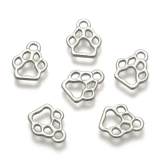 Сплавочные подвески тибетского стиля, без свинца и без кадмия, след прелести, 13x11x1.5 мм, Отверстие : 2 мм , около 1910 шт / 1000 г