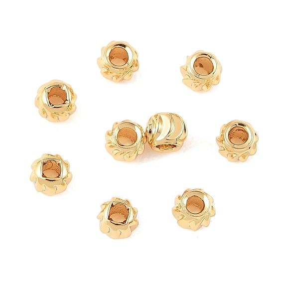 Perles d'espacement en laiton shegrace, sans cadmium et sans nickel et sans plomb, ronde, courbé