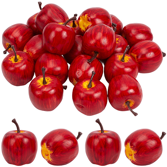 20 Décorations de présentation en plastique en forme de pomme, accessoires de décoration micro paysage