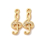 Латунные микро проложить кубического циркония подвески, музыкальная нота, долговечный, без никеля 