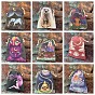 Tarot Theme Canvas Cloth Packing Pouches Drawstring Bags, Rectangle
