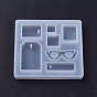 Pendant Silicone Molds, Resin Casting Molds, For UV Resin, Epoxy Resin Jewelry Making, Rectangle & Square & Glasses