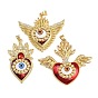 Латунные микропроволочные кубические циркониевые подвески из эмали, cmолой, священное сердце с чарами от сглаза