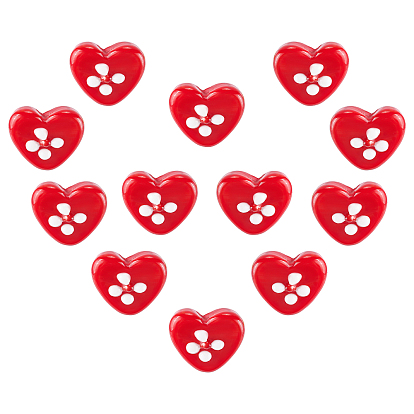 12Pcs Handmade Bumpy Lampwork Beads, Heart