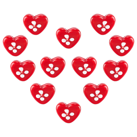 12Pcs Handmade Bumpy Lampwork Beads, Heart