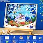 DIY Mosaic Tray Craft Making Kit, with Tray, Wood Easel, Plastic Spatula, Dried Flower and Resin Cabochons, Cream Glue