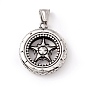 Tibetan Style 304 Stainless Steel Pendants, Wheel