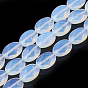 Perles opalite brins, facette, ovale