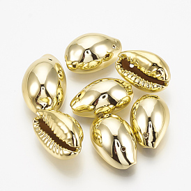 UV Plated Freshwater Shell Pendants, Cowrie Shell