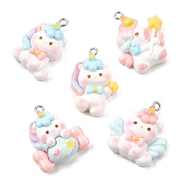 Непрозрачные подвески смолы, единорог