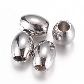 304 Stainless Steel Spacer Beads, Barrel