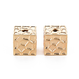 Латунные бусины, без никеля , квадратный