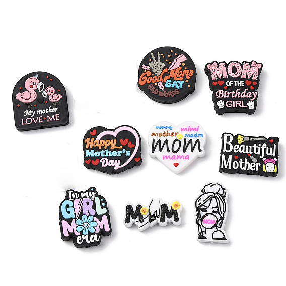 Силиконовые фокусные бусы на день матери, красочный